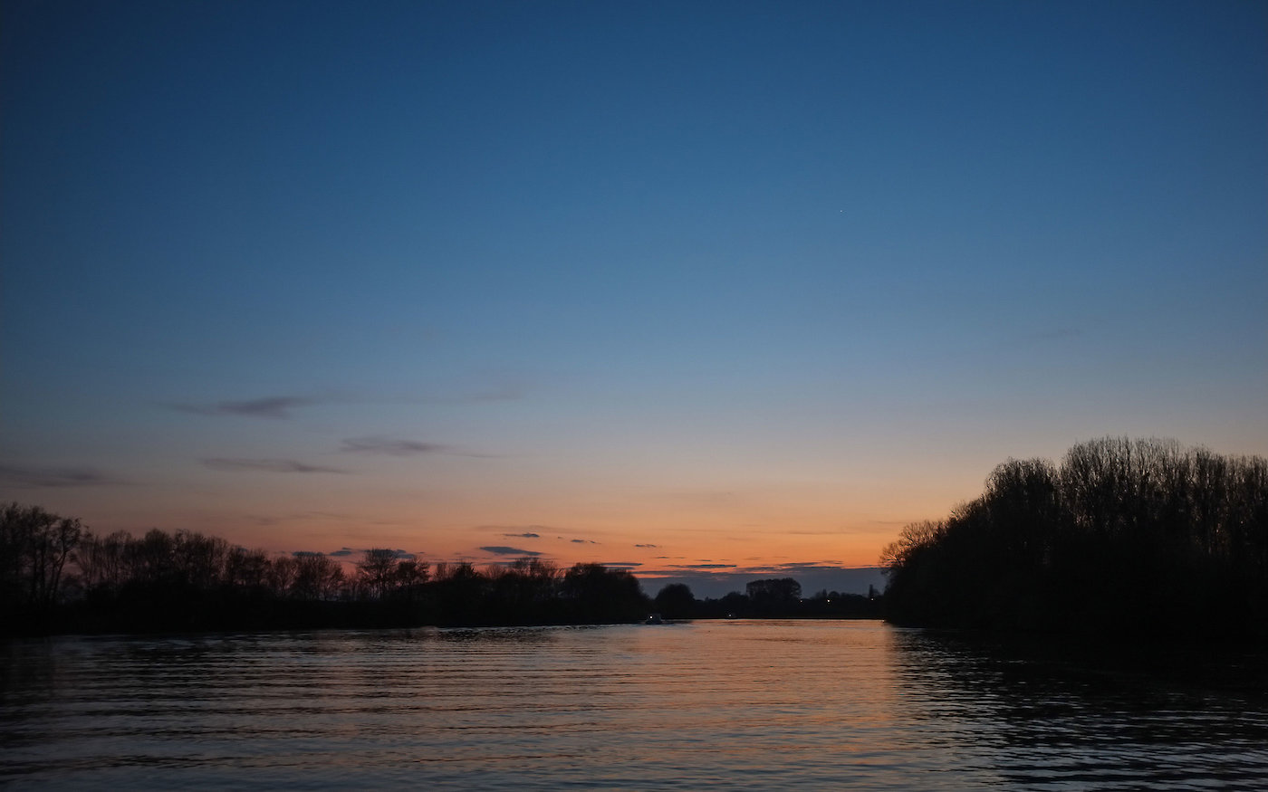 Abendrot über der Saône